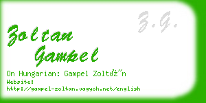 zoltan gampel business card